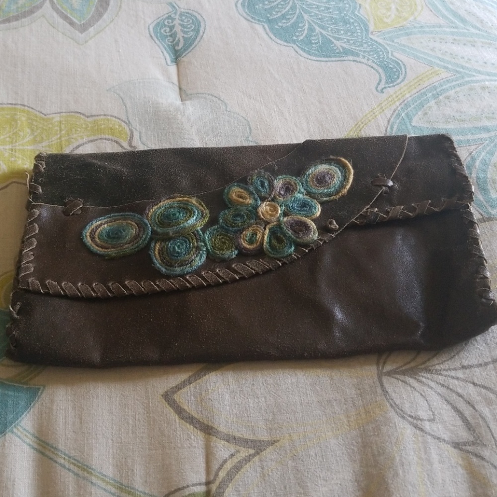 Leather clutch